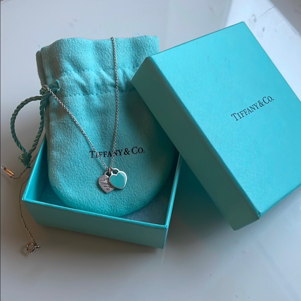 Tiffany & Co. Silver Heart Necklace - Turquoise
